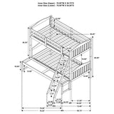 Twin / Full Bunk Bed - Arlo Twin Over Full Bunk Bed with Ladder Black