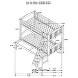 Arlo Twin Over Full Bunk Bed with Ladder Espresso | Coaster - 405054BRN - Home Elegance USA - 8