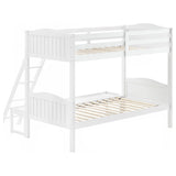 Arlo Twin Over Full Bunk Bed with Ladder White | Coaster - 405054WHT - Home Elegance USA - 4