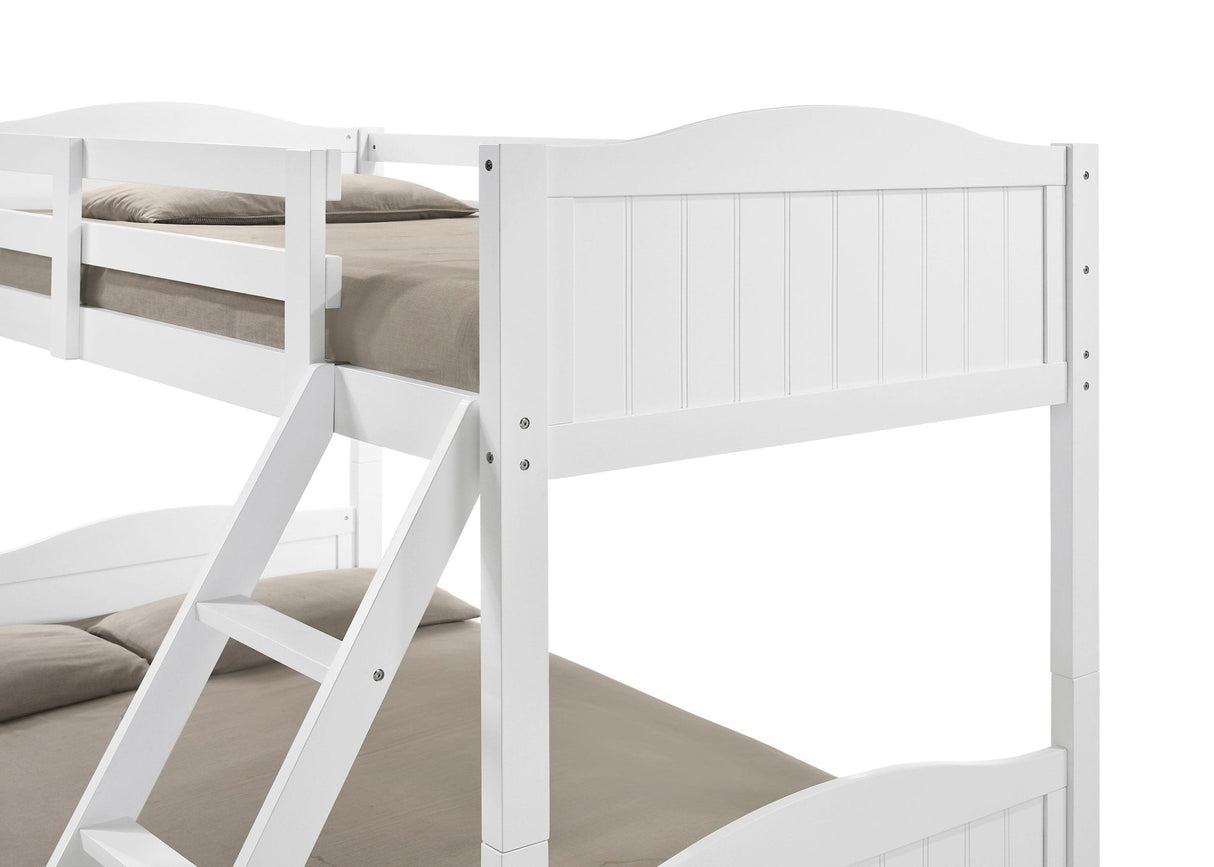 Arlo Twin Over Full Bunk Bed with Ladder White | Coaster - 405054WHT - Home Elegance USA - 6