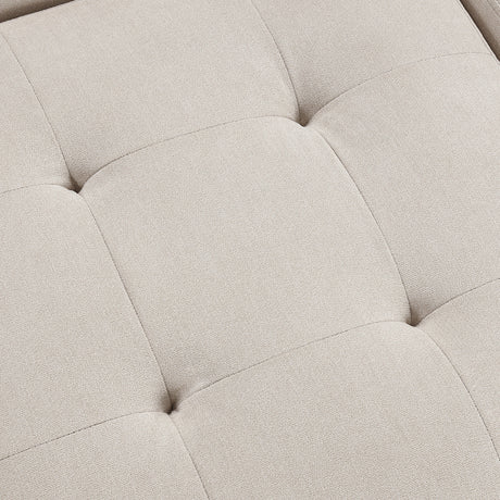 Oversized U-Shaped Sectional Sofa Couch with Pull-out Bed, Beige Chenille, 117.3' - sold by Home Elegance USA