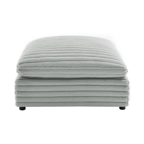 Jenny 3-Piece Chofa Modular Sectional in Plush Gray Polyester Cord-Like Fabric - sold by Home Elegance USA