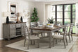 Gray Finish Traditional Style 7pc Dining Set Drawers Table and 6x Side Chairs Ladder Back Design Wooden Furniture - sold by Home Elegance USA