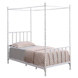 Betony Twin Canopy Bed White | Coaster - 406055T - Home Elegance USA - 1