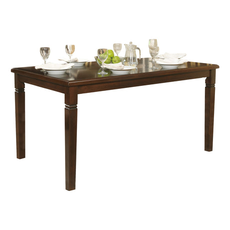5pc Transitional Style Dining Furniture Set Table and 4x Side Chairs Fabric Upholstered Seat Espresso Finish Wood - sold by Home Elegance USA