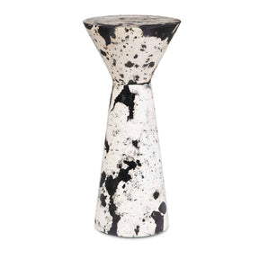 Lenora Stone Drink Table - Black / White by Uttermost - View 1
