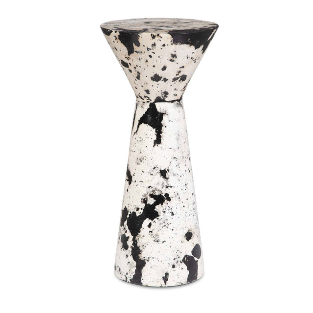 Lenora Stone Drink Table - Black / White by Uttermost - View 1