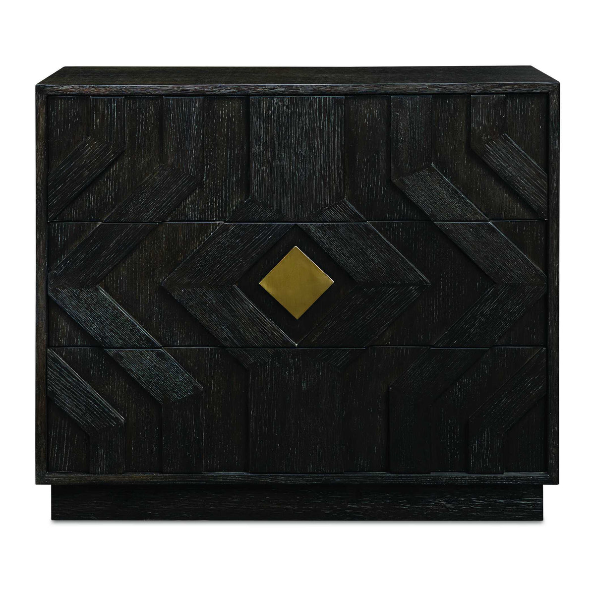 Faulkner 3 Drawer Modern Chest - Black by Uttermost - View 1