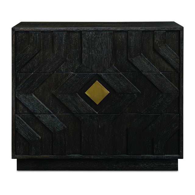 Faulkner 3 Drawer Modern Chest - Black by Uttermost - View 1