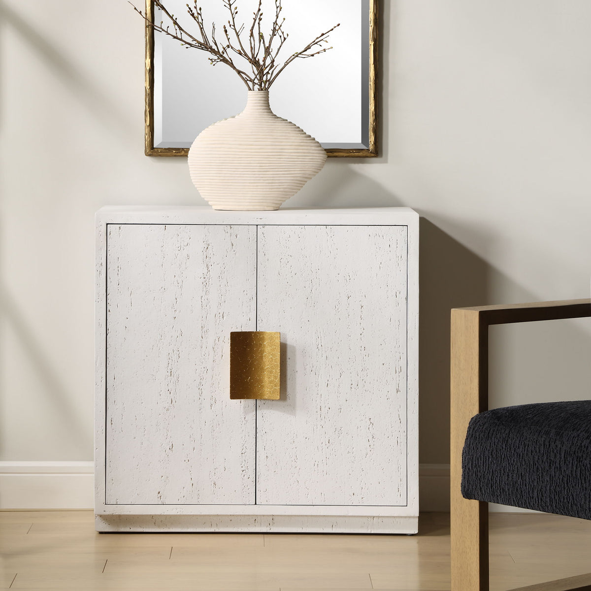 Emma 2 Door White Cabinet by Uttermost - View 2