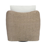Sunset Outdoor Swivel Lounge Chair Oatmeal / Oyster White - Light Brown / White by Uttermost - View 14