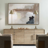Bluster Framed Abstract Canvas Blue / Brown / Gray / Orange / Purple / White / Yellow - Blue / Light Brown by Uttermost - View 4