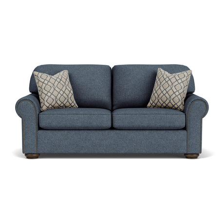 Preston Fabric Stationary Full Sleeper With Nailhead Trim | Flexsteel