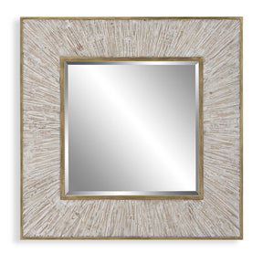 Wharton Square Mirror - Gold / Beige by Uttermost - View 1
