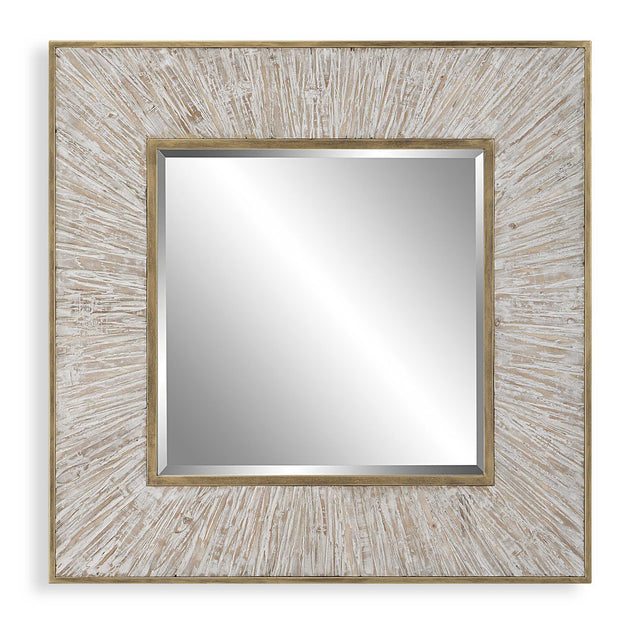 Wharton Square Mirror - Gold / Beige by Uttermost - View 1