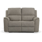 Henry Power Reclining Loveseat With Power Headrests & Lumbar - Fog | Flexsteel
