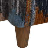 Lainey Upholstered Ikat Armchair Blue / Brown / Orange - Blue / Dark Brown by Uttermost - View 11