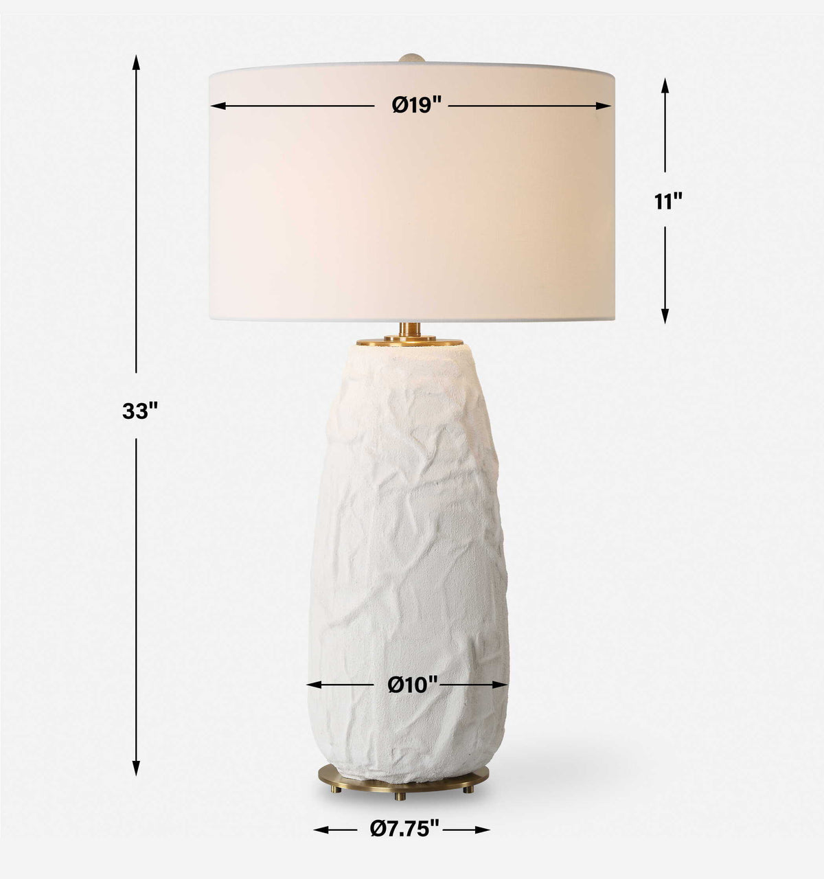 Vida White Table Lamp by Uttermost - View 8