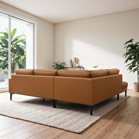 Bristol Durable Vegan Leather Left-Facing Sectional Sofa - sold by Home Elegance USA