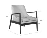 Bev Accent Chair - White / Dark Brown by Uttermost - View 9