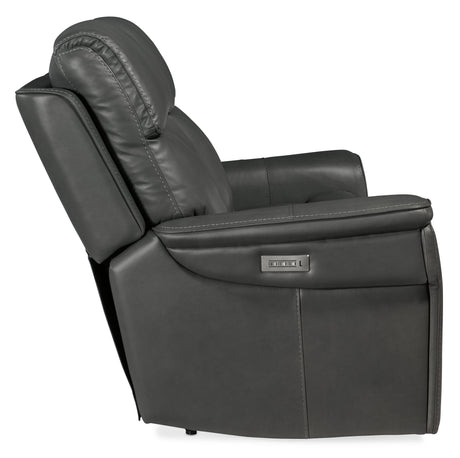 Lyra Zero Gravity Power Loveseat - Dark Gray by Hooker Furniture - View 7