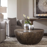 Lark Round Wood Coffee Table - Dark Brown by Uttermost - View 2