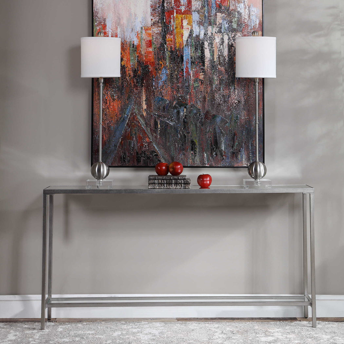 Hayley Console Table - Silver by Uttermost - View 2