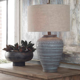 Pelia Table Lamp Light Aqua - Light Blue / Beige by Uttermost - View 8