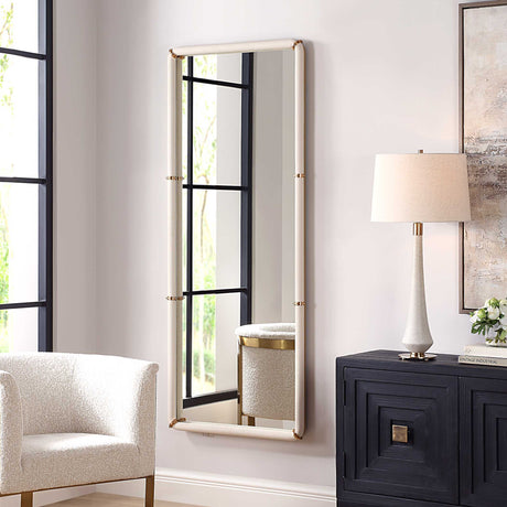Cyprus Dressing Mirror - White by Uttermost - View 3