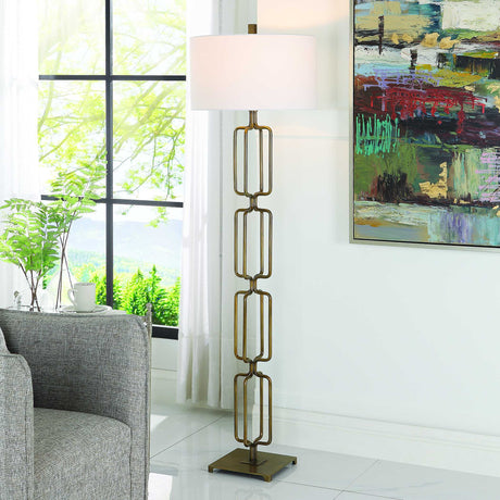 Link Brushed Gold Floor Lamp by Uttermost - View 9