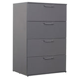 Bliss Glossy Four - Drawer Jumbo Chest in Dark Gray - B040S00003 - Home Elegance USA - 5