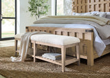 Vineyard Row Bed Bench Beige - Light Brown / White by Hooker Furniture - View 2
