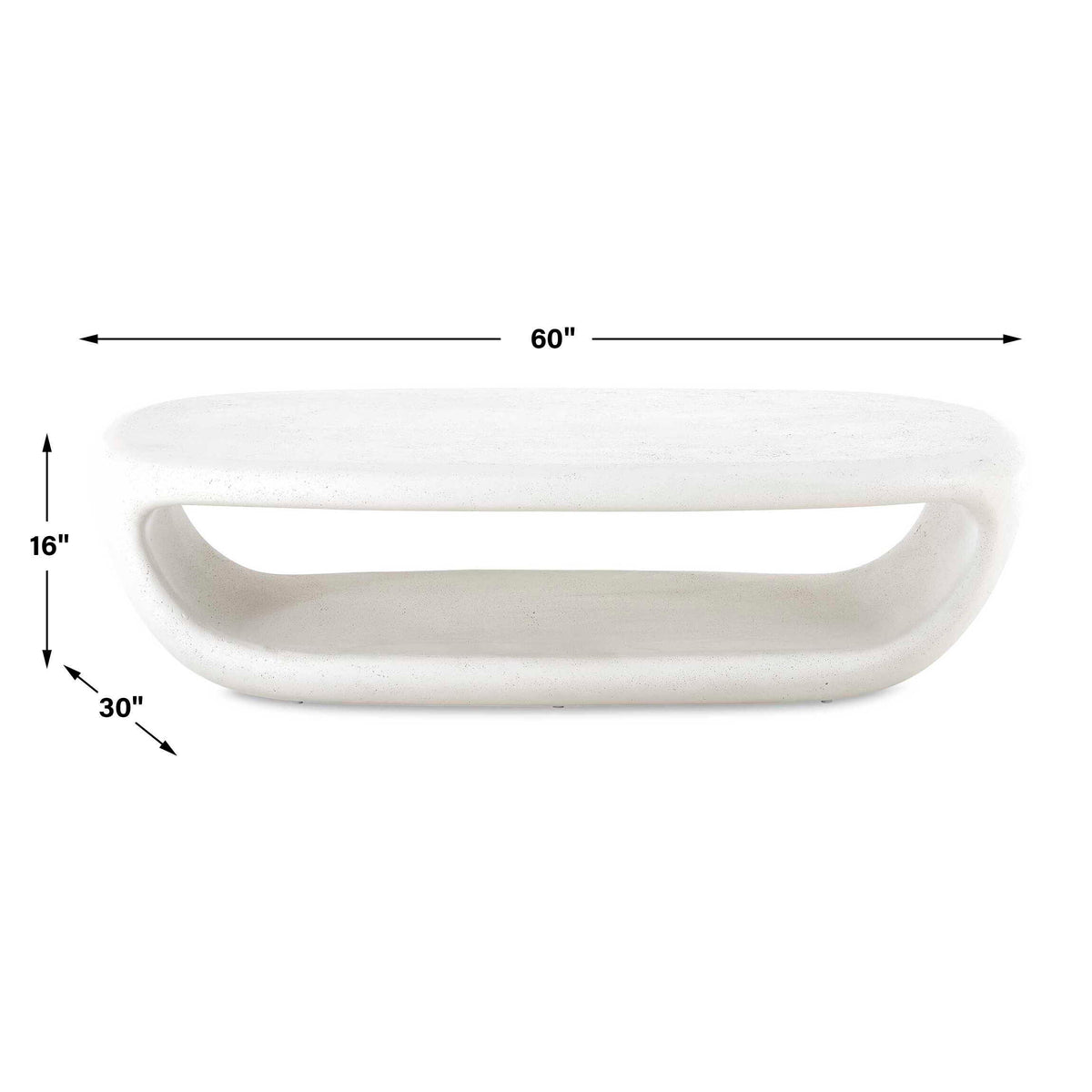 Leyton Outdoor Coffee Table - White by Uttermost - View 8
