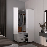 Armoire 70.9' H, 1 Door, 3 Drawers, 7 Shelves, 10 Legs, White - Bedroom - sold by Home Elegance USA