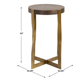 Drew Brass Accent Table - Bronze by Uttermost - View 7