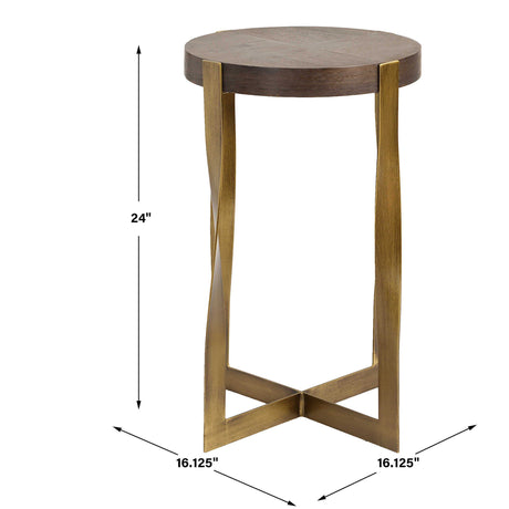 Drew Brass Accent Table - Bronze by Uttermost - View 7