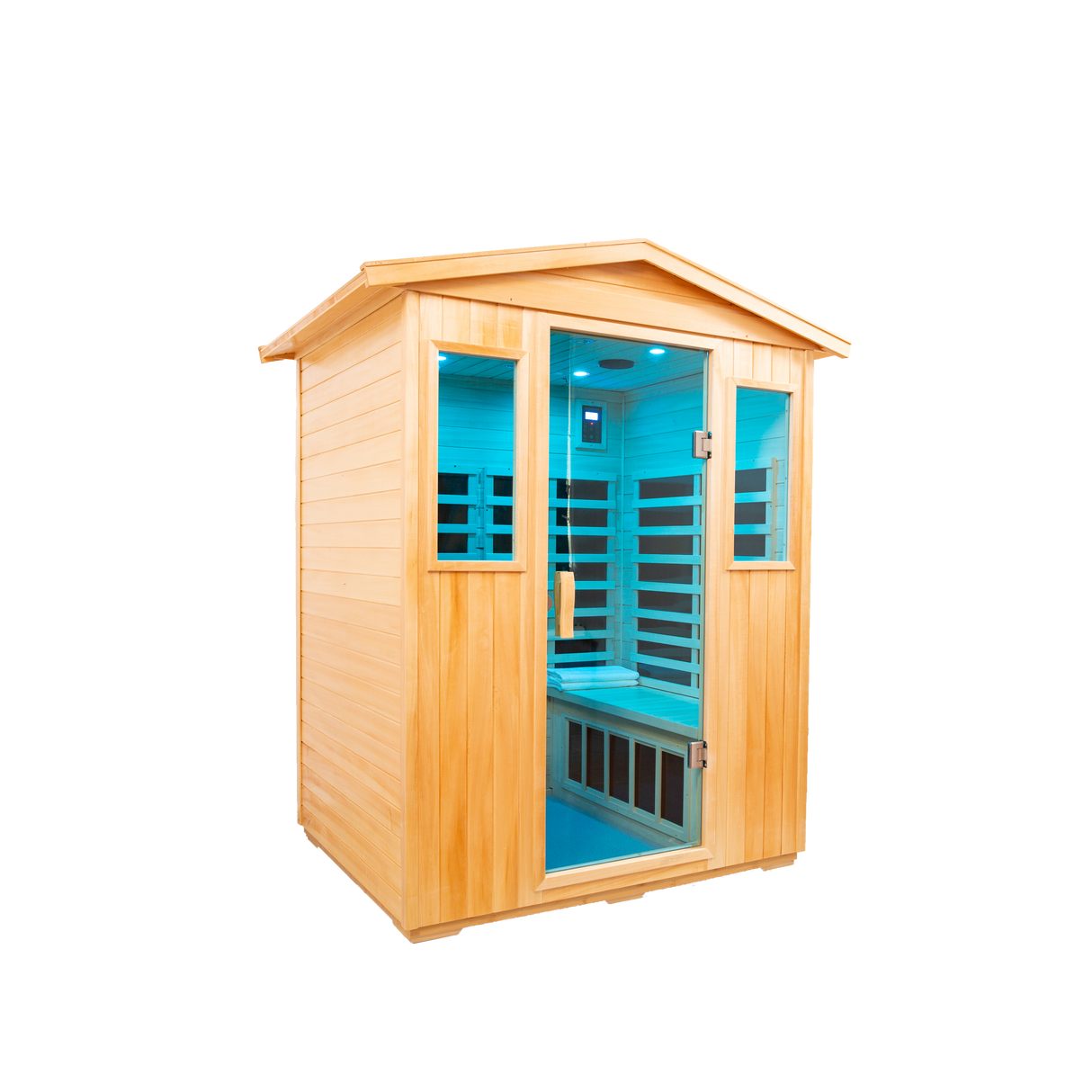 Four person Basswood Far-infrared outdoor sauna room - Home Elegance USA