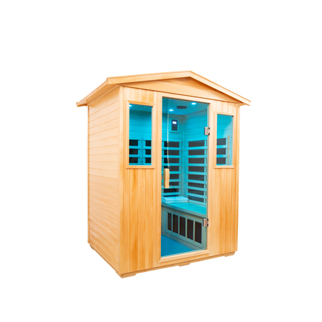 Four person Basswood Far-infrared outdoor sauna room - Home Elegance USA