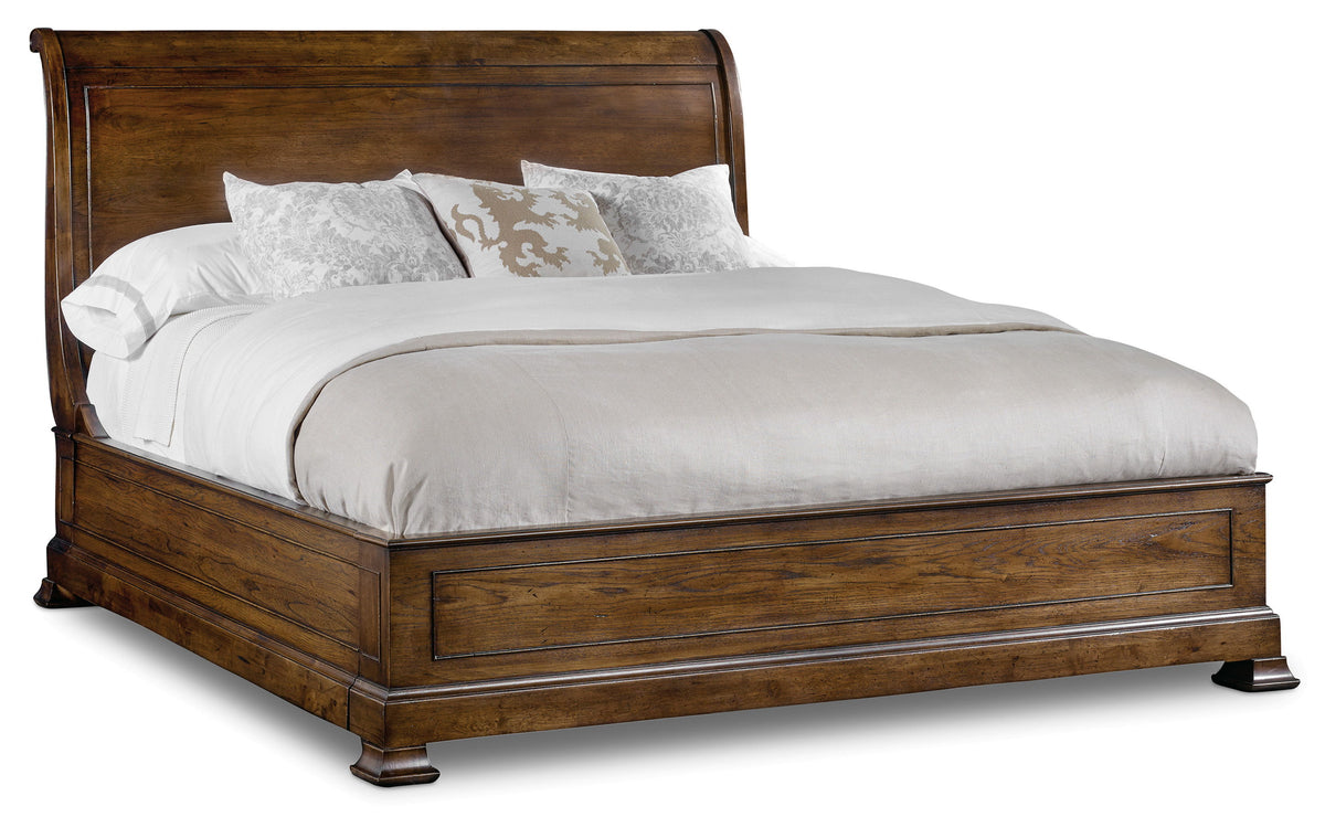 Archivist King Sleigh Bed With Low Footboard - Light Brown / Dark Brown by Hooker Furniture - View 1