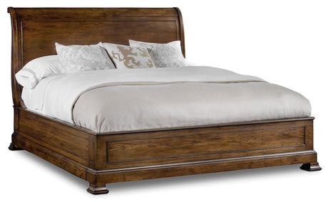 Archivist King Sleigh Bed With Low Footboard - Light Brown / Dark Brown by Hooker Furniture - View 1