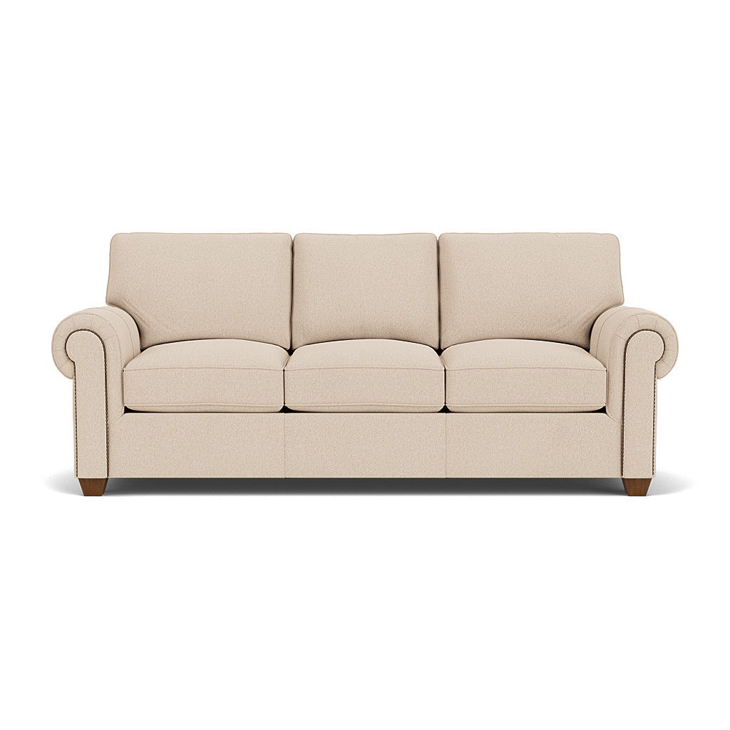 Carson Leather Sofa, Nailhead Trim | Flexsteel