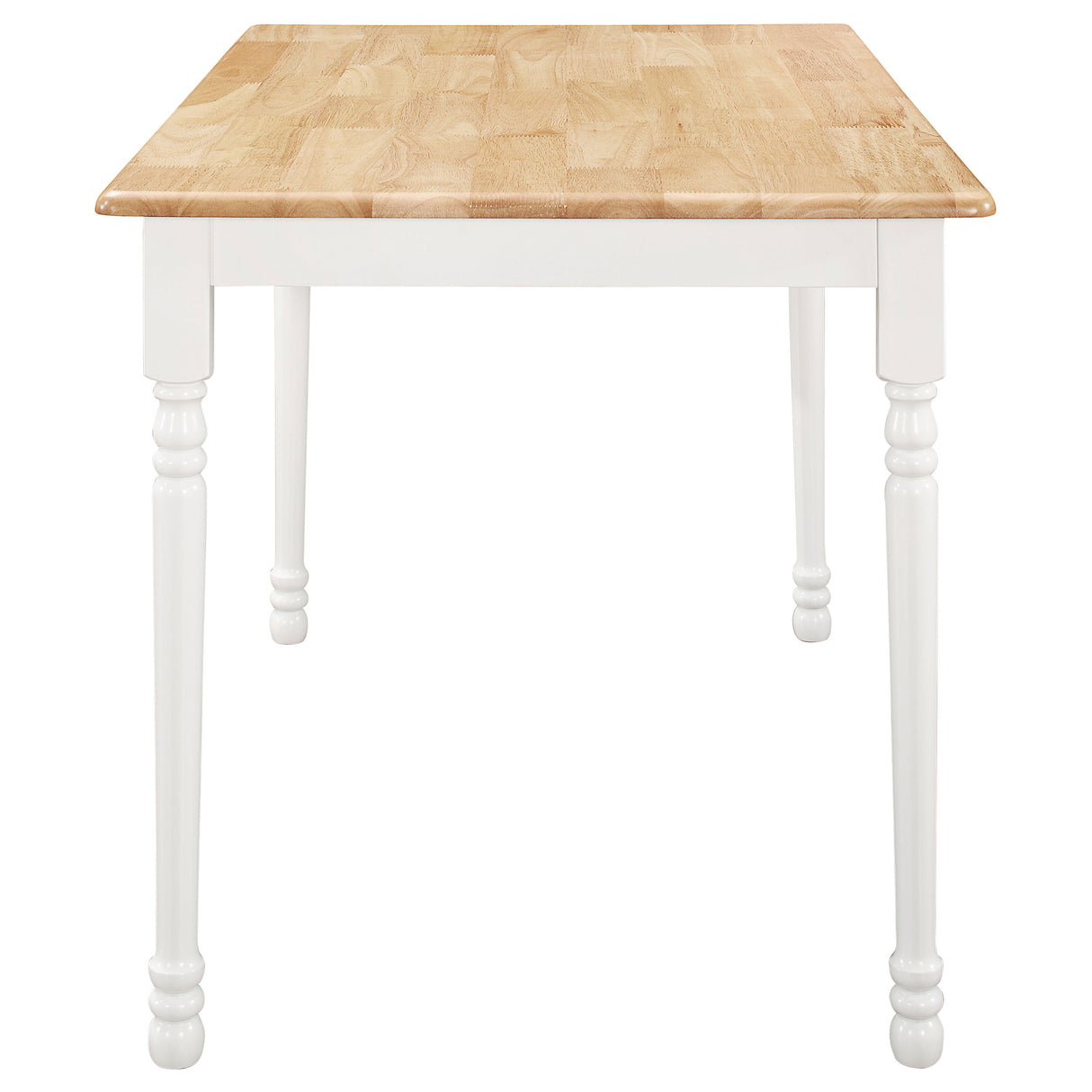 Dining Table - Taffee Rectangle Dining Table Natural Brown and White