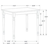 Dining Table - Taffee Rectangle Dining Table Natural Brown and White