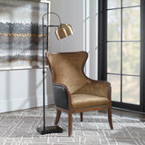 Bessemer Industrial Floor Lamp - Light Brown / Black by Uttermost - View 2