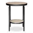 Dauntless Side Table Travertine - Black / Beige by Uttermost - View 1