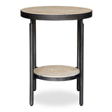 Dauntless Side Table Travertine - Black / Beige by Uttermost - View 1