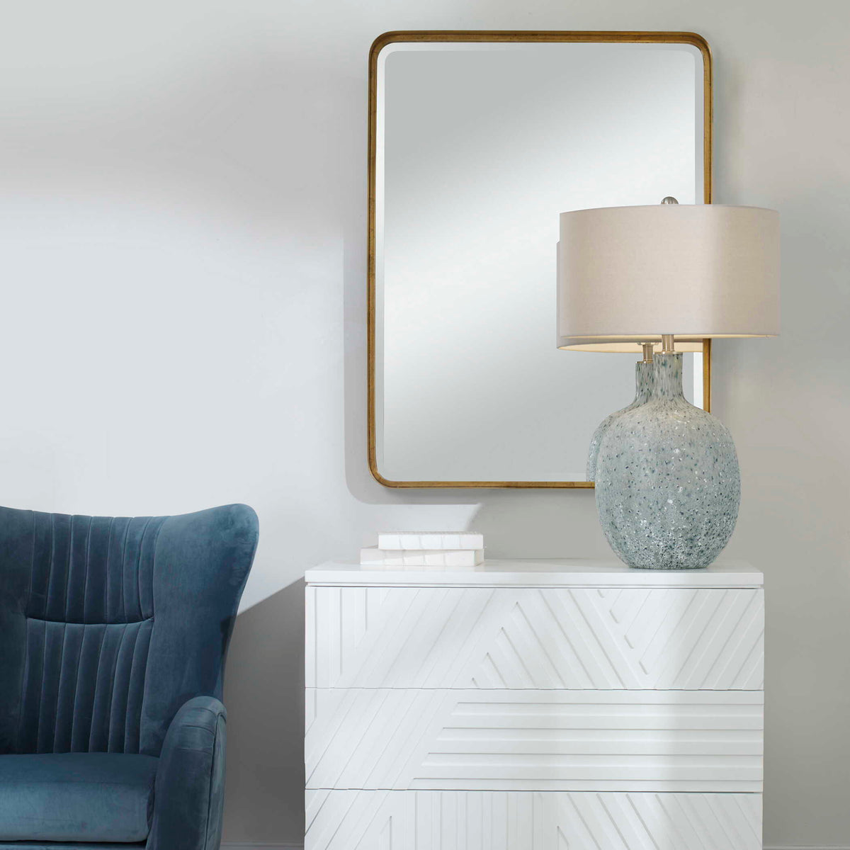 Crofton Large Mirror - Gold by Uttermost - View 3