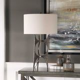 Goldia Lamp Antique Bronze - Bronze / Beige by Uttermost - View 4