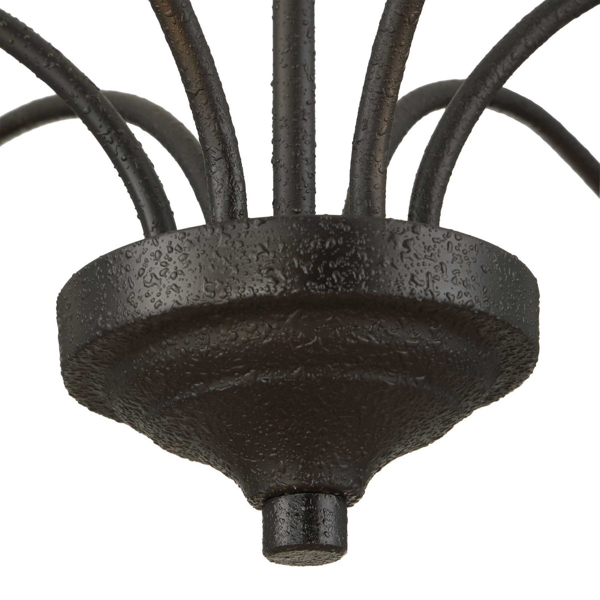 Warwick 6 Light Chandelier Matte Black - Black / Gold by Uttermost - View 13