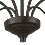 Warwick 6 Light Chandelier Matte Black - Black / Gold by Uttermost - View 13